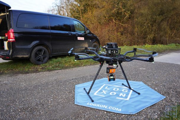 Kurz-vor-Start-GeoSLAM-ZEB-HORIZON-3D-mobile-Scanner-UAV-Laserscanner-Test-UAV-Laserscanning-LiDAR-Drone-Drohne