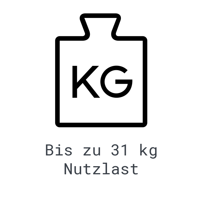 LOGXON-Icon-Text-Icon-Gewicht-Payload-Nutzlast-Gewichtssymbol-KG-Kilogramm