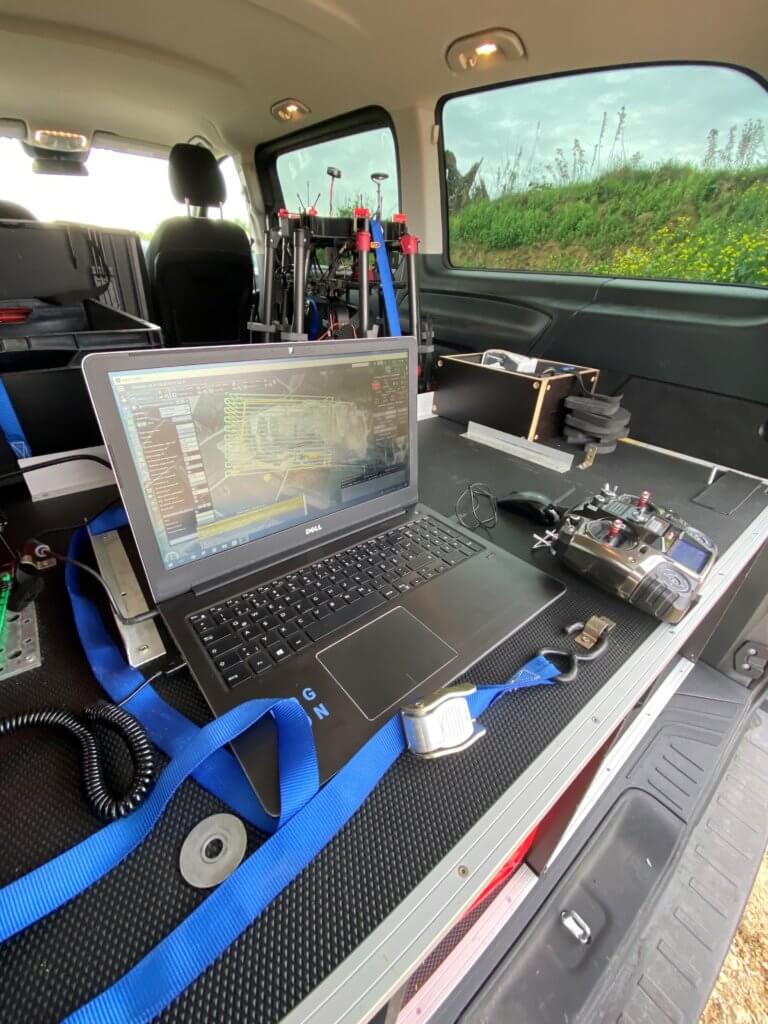 UgCS-Grundstation-Pro-Drohne-Flugmission-GPS-Steuerung-Steinbruch-Photogrammetrische-Gelaendevermessung-Steinbruch-Drohne-Logxon-Porter-UAV-Hexacopter-Multicopter