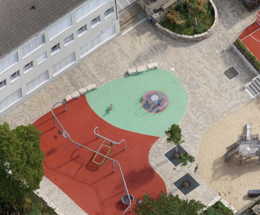 Ergebnisse-Drohnen-Einsatz-3D-Aufnahmen-zur-Vermessung-Schule-Rodgau-2 Texturierte-Punktwolke-Photogrammetrie-Drohne-Ergebnisse-Drohnen-Einsatz-3D-Aufnahmen-zur-Vermessung-Schule-Rodgau