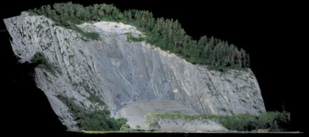Punktwolke-Felsberg-Deponie-Schweiz-Graubuenden-Ergebnis-Photogrammetrische-Gelaendeaufnahme-Drohnengestuetzte-Deponie-Vermessung-3 Schnitt-Punktwolke-Felsberg-Deponie-Schweiz-Graubuenden-Ergebnis-Photogrammetrische-Gelaendeaufnahme-Drohnengestuetzte-Deponie-Vermessung