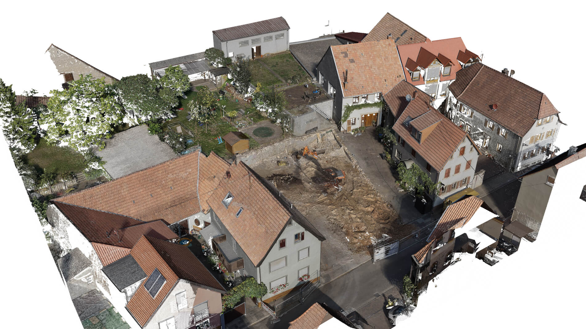 3D Punktwolke LOGXON durch Photogrammetrie & Laserscanning