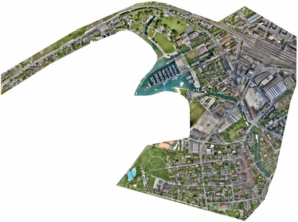 Georeferenziertes-Orthophoto-Orthoto-UAV-Vermessung-Drohnen-Vermessung-Stadt-Biel