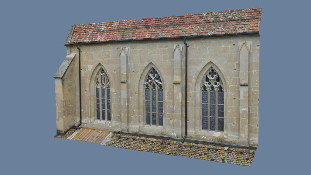 Rendering-Punktwolke-Photogrammetrie-Drohne-Fassadenvermessung-UAV-Vermessung-Kirchenfassade-Fassadenvermessung-Schadenskartierung-Denkmalschutz