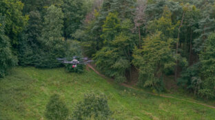 Waldvermessung-Vegetation-Berg-Drohnengestuetzte-LiDAR-Gelaendevermessung-Aufloesung-Genauigkeit-UAV-Laserscans-LOGXON-PORTER-RIEGL-VUX-1-UAV